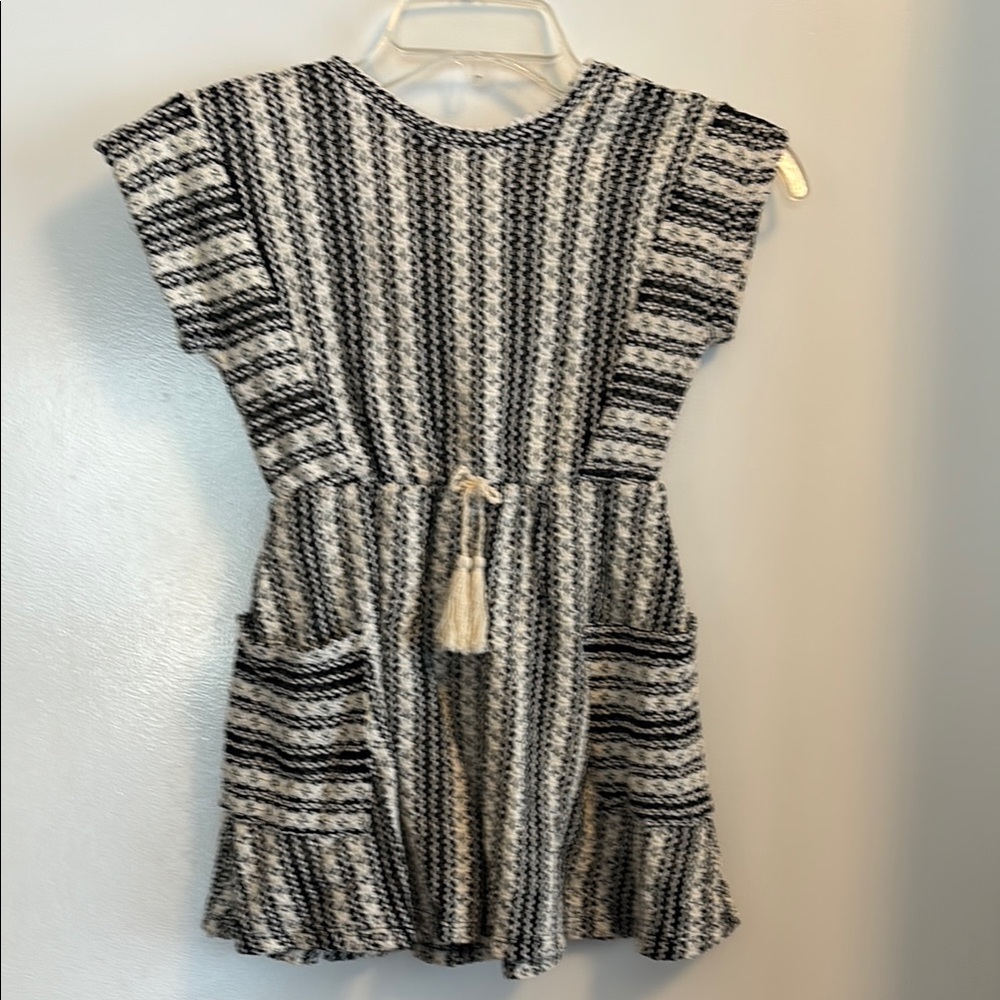 Striped Black and White Knit Dress